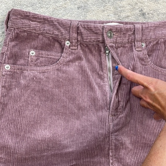 New Isabel Marant Etoile Rania Skirt in Lilac Purple Ribbed Corduroy Mini Sz 40 - Picture 11 of 16